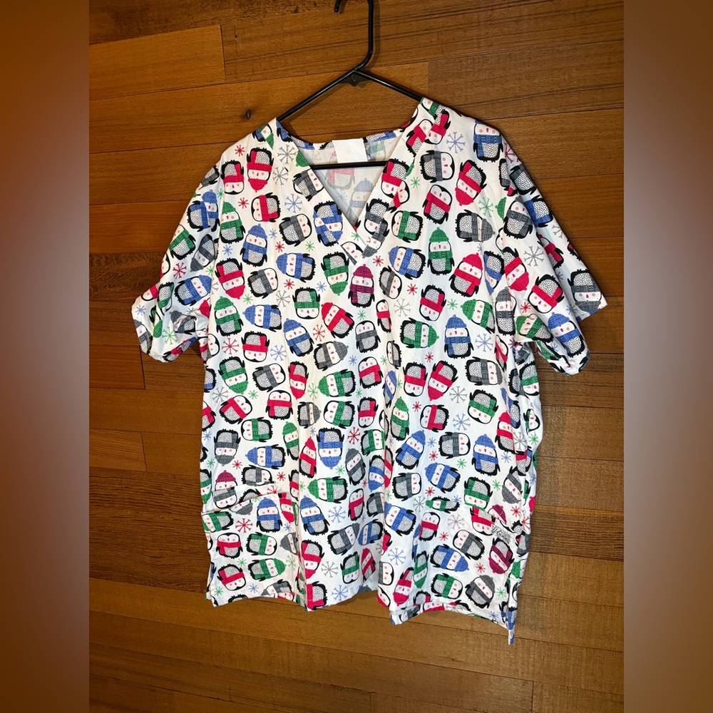 Penguin Scrub Top